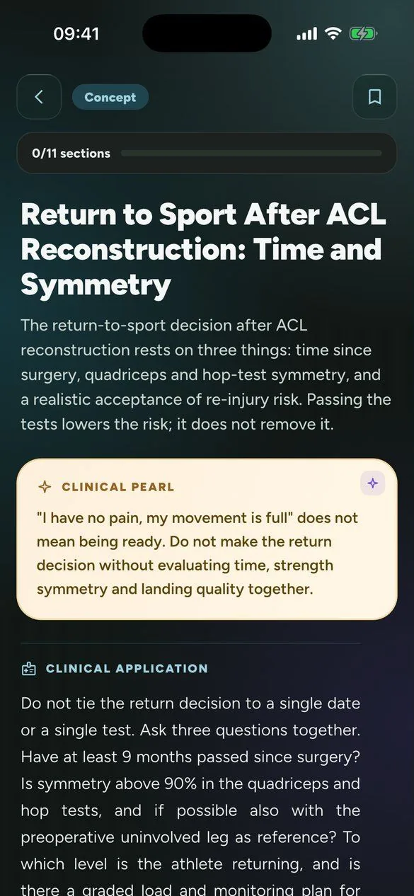 PhysioThink reading unit screen