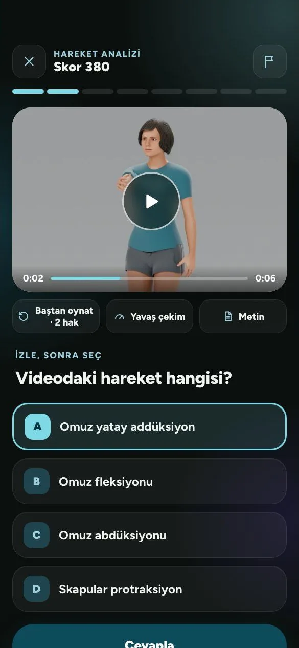 PhysioThink Hareket Analizi: hareket videosu