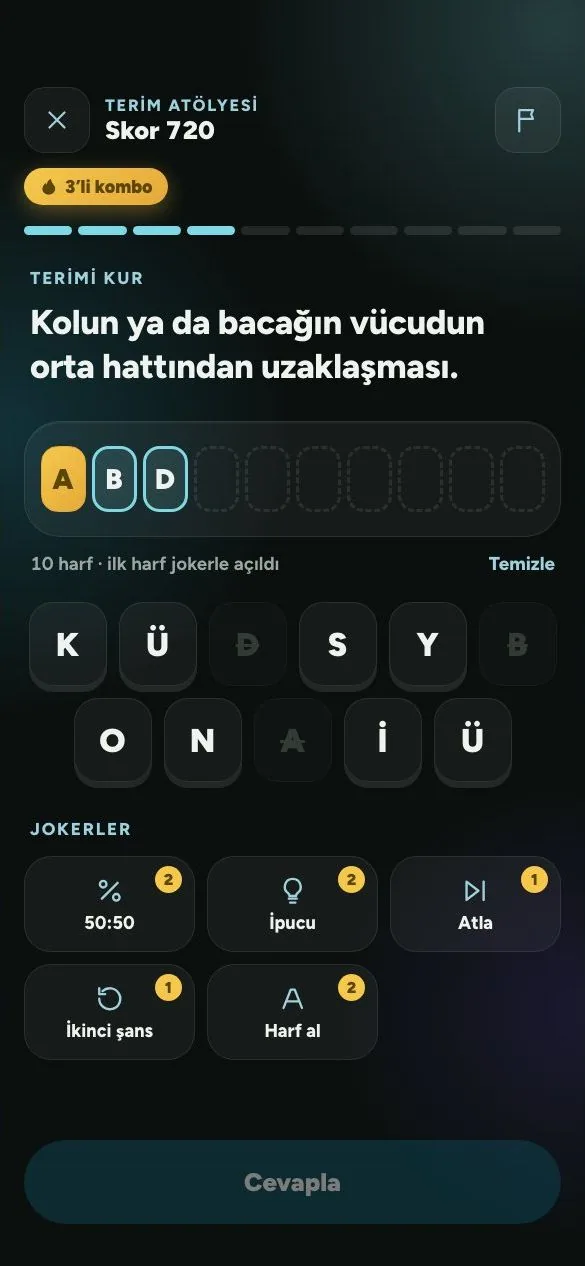 PhysioThink Terim Atölyesi: terimi harflerden kur